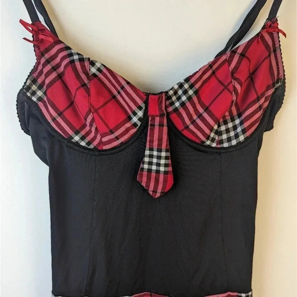 Red Black Tartan Top / Large - Picture 4 of 5